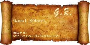 Gansl Róbert névjegykártya